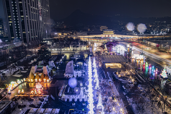 2022 서울빛초롱축제 LED 나무 거리. 사진=서울관광재단