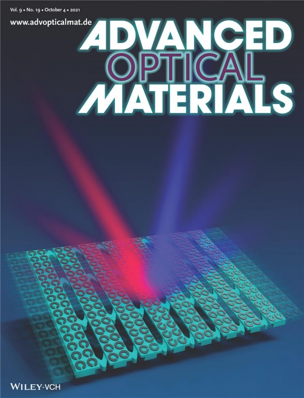 Advanced Optical Materials 표지 논문(형상 기억 메타물질 개념도)