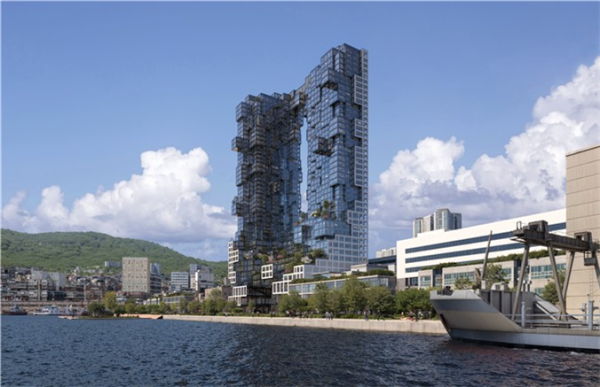 (남포동 하버타운)_MVRDV 위니마스 (용 도) 공동주택, 숙박시설, 근린생활시설 - (규 모) 지하6층, 지상45층, 연면적 85,636.26㎡ (사진제공=부산시)