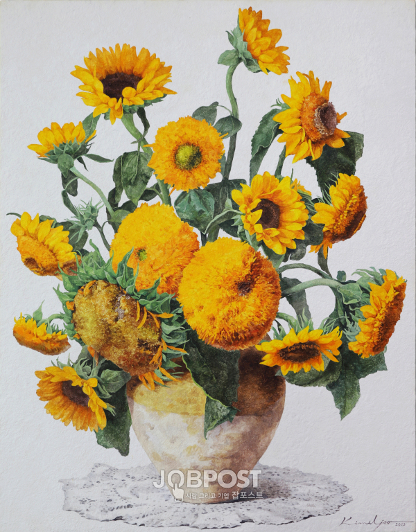 50호(F)-The Present, 116.8X91.0cm, Acrylic on Korean paper, 2023