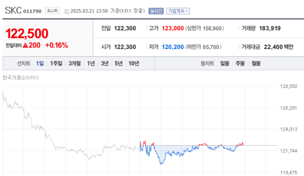 출처 = 네이버증권, SKC