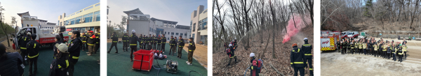 산불진화차량 운용 - 기계화진화장비 운용 – 잔불진화훈련 - 유관기관 합동 훈련 (사진제공=환경부)