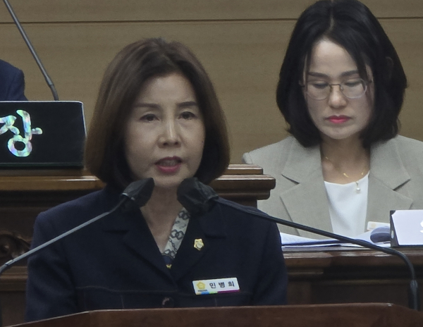 부여군의회 민병희 의원 5분 발언 장면